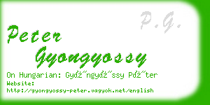 peter gyongyossy business card